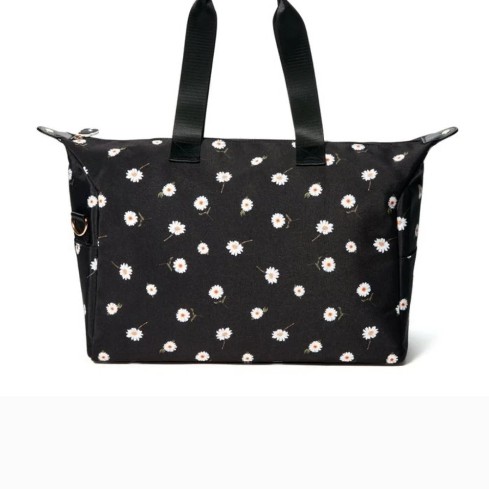 Alice + Olivia Black and White Floral Tote / Shoulder Bag